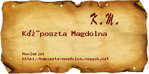 Káposzta Magdolna névjegykártya
